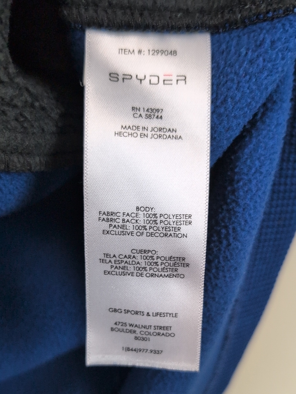 Spyder Outbound Half-Zip Men's Blue Performance Sweater Size XXL - Picture 7 of 11